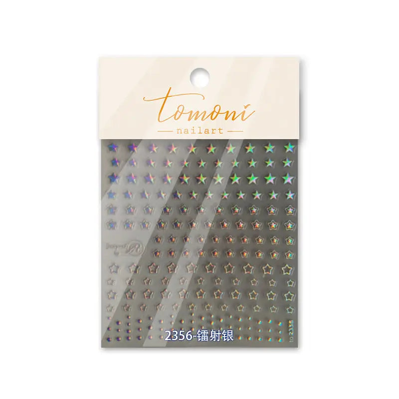 christmas nails Quinnas hot stamping nail stickers, Love Rao collaboration style retro nail stickers, Love Star nail accessories Quinnas